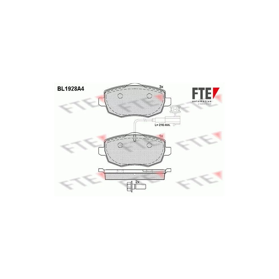 FTE Bl1928A4 Brake Pad Set for Lancia Ypsilon II (843)