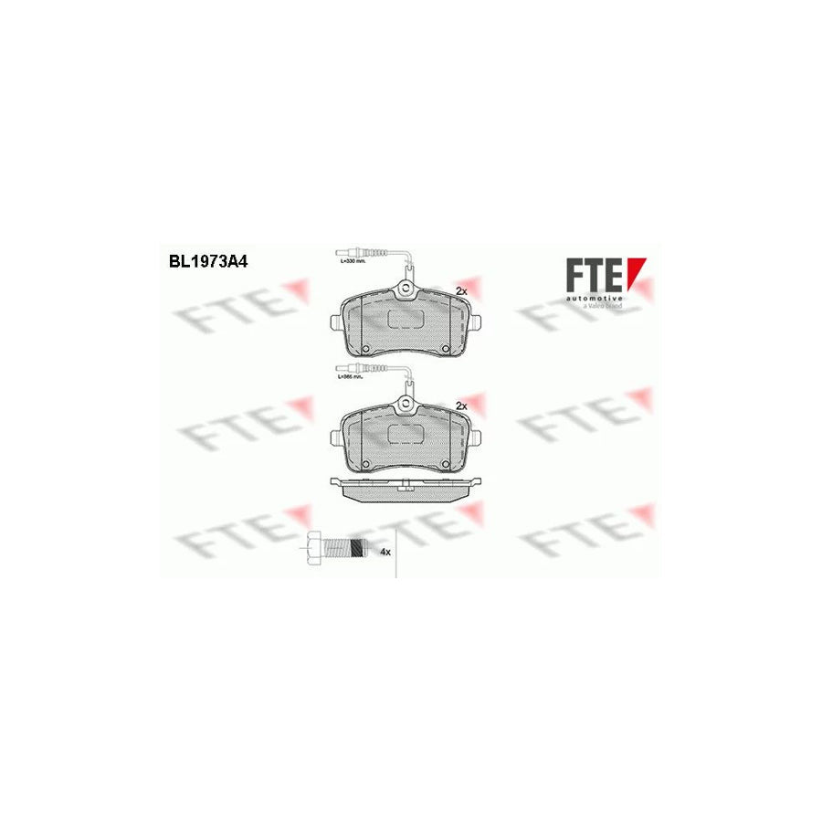 FTE Bl1973A4 Brake Pad Set for Peugeot 407