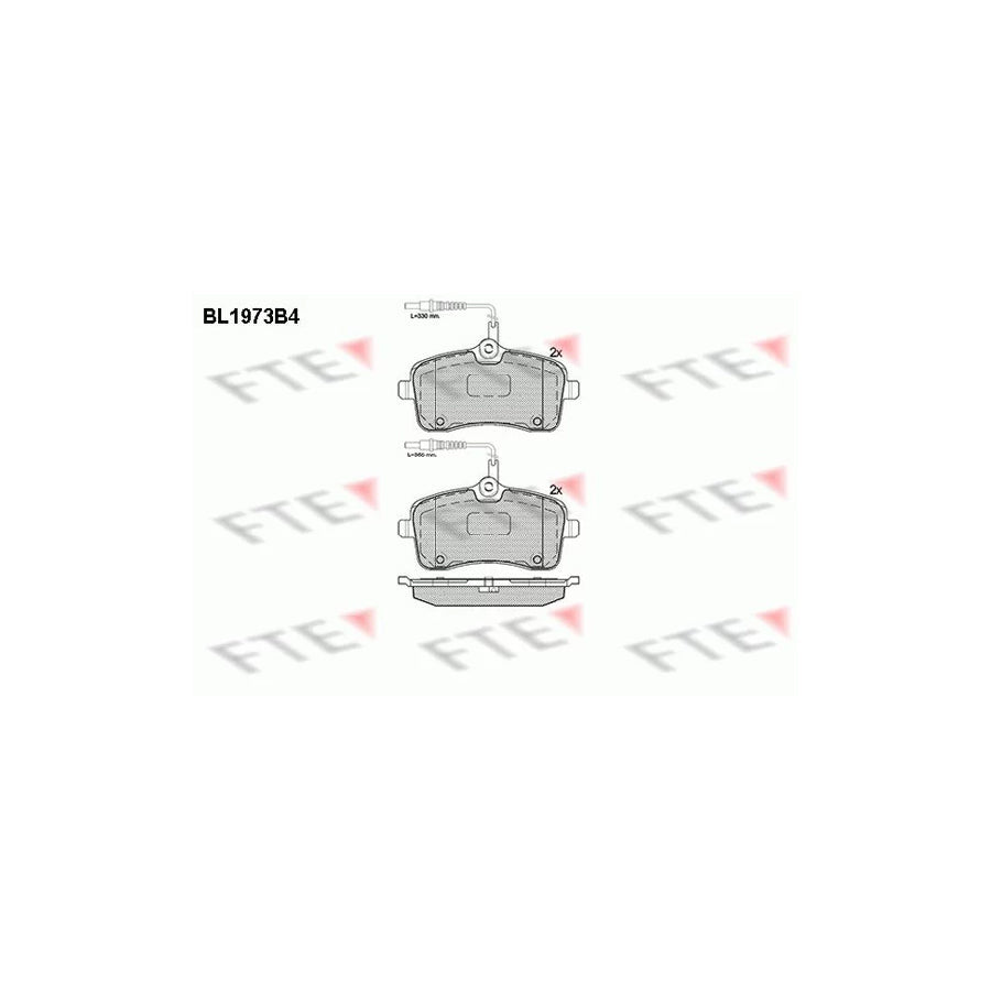 FTE Bl1973B4 Brake Pad Set for Peugeot 407