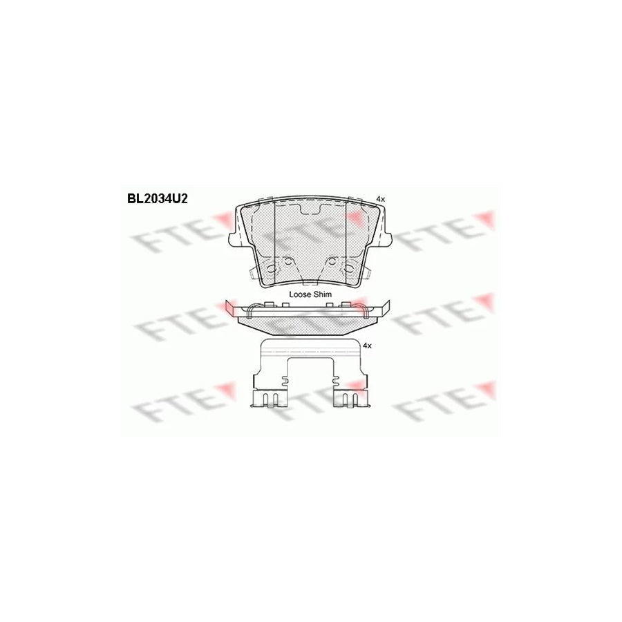 FTE Bl2034U2 Brake Pad Set