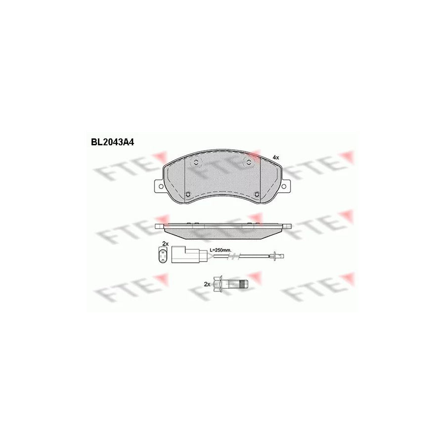FTE Bl2043A4 Brake Pad Set