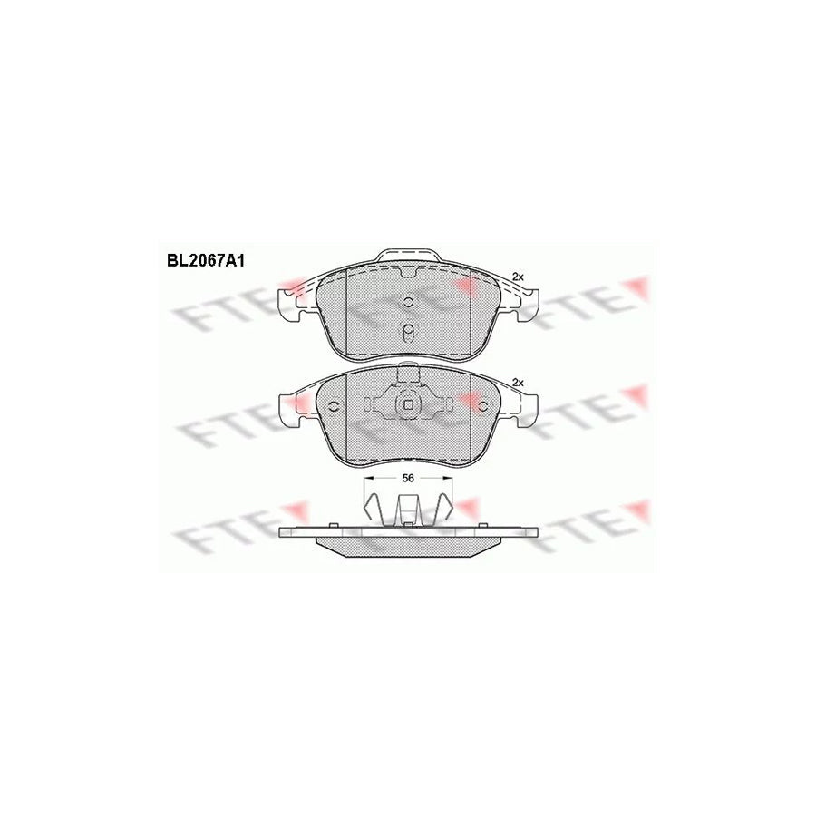 FTE Bl2067A1 Brake Pad Set