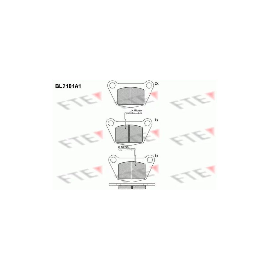 FTE Bl2104A1 Brake Pad Set for Iveco Daily