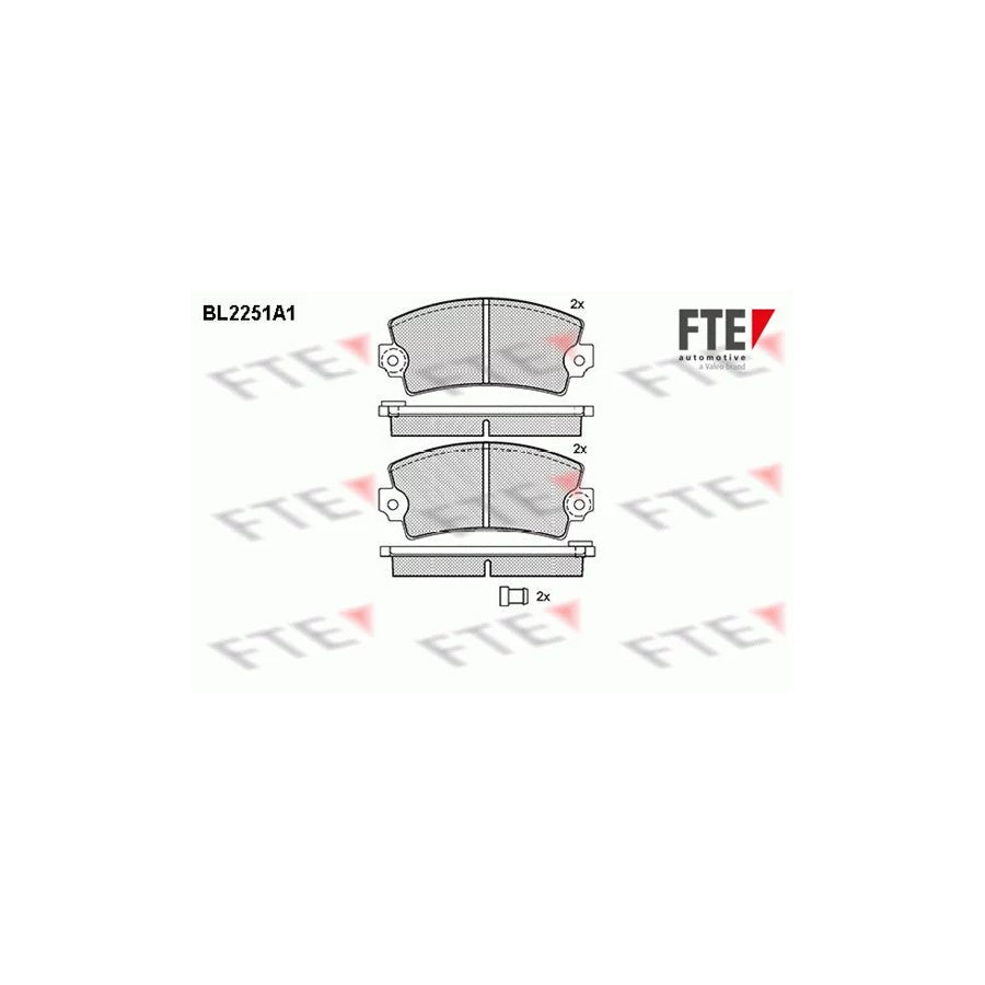 FTE Bl2251A1 Brake Pad Set for Renault 16