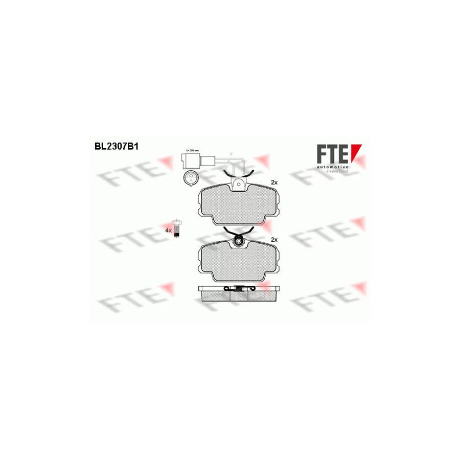 FTE Bl2307B1 Brake Pad Set for BMW 3 Saloon (E30)