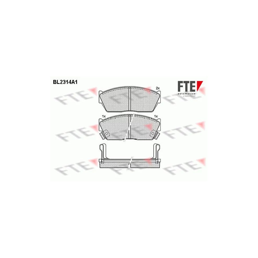 FTE Bl2314A1 Brake Pad Set for Honda CIVIC