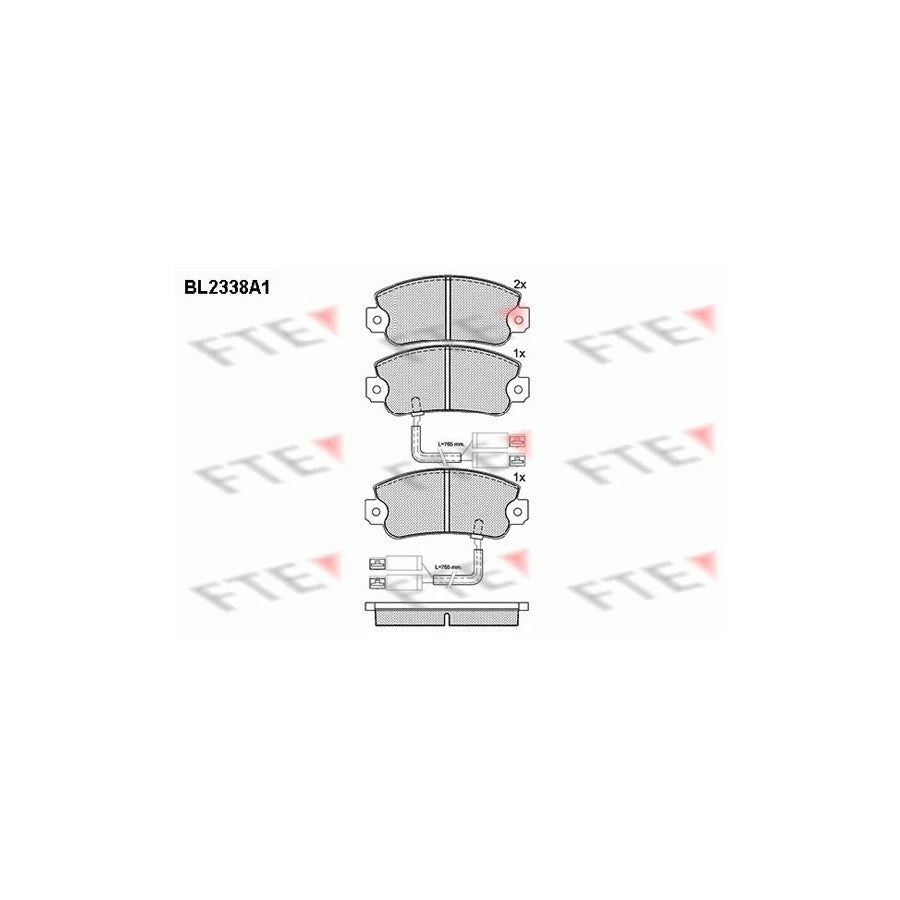 FTE Bl2338A1 Brake Pad Set