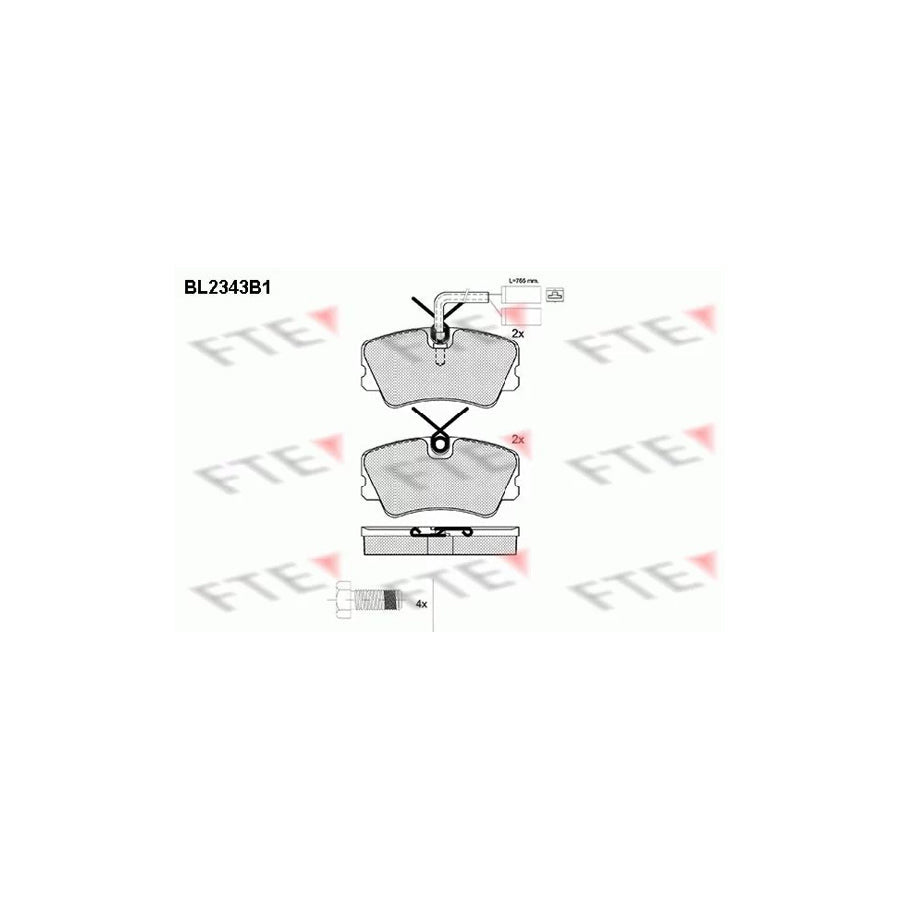 FTE Bl2343B1 Brake Pad Set