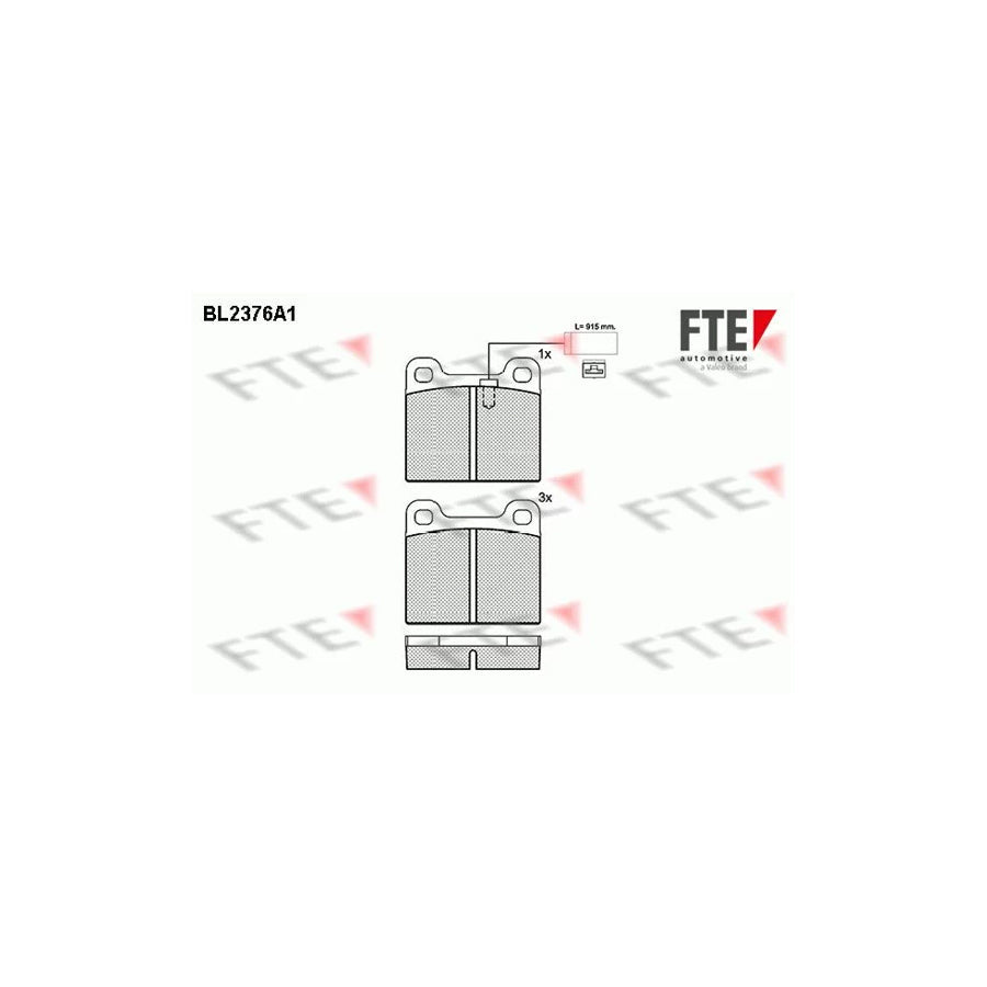 FTE Bl2376A1 Brake Pad Set for Alfa Romeo 75 (162B)