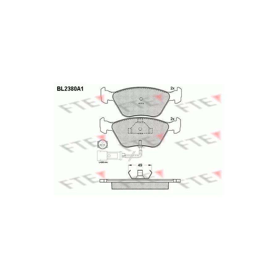 FTE Bl2380A1 Brake Pad Set
