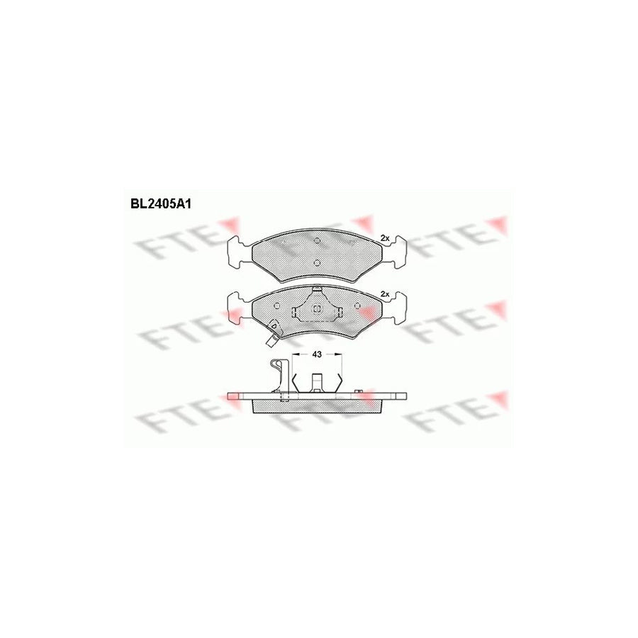 FTE Bl2405A1 Brake Pad Set for KIA Sephia / Mentor