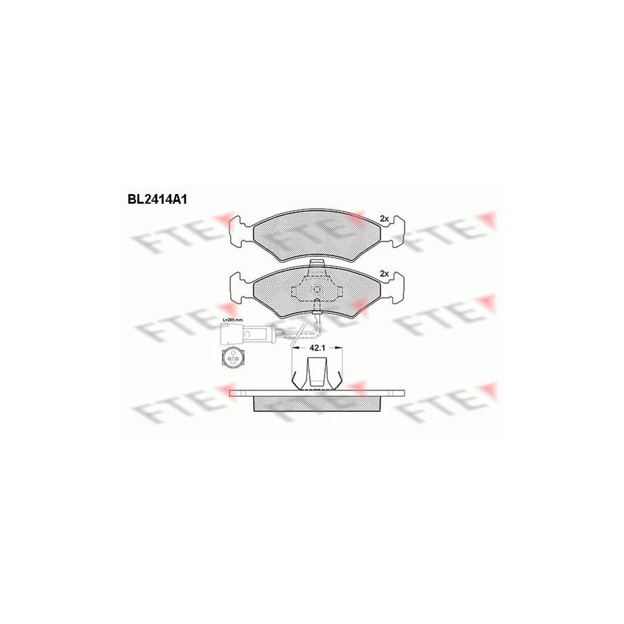 FTE Bl2414A1 Brake Pad Set