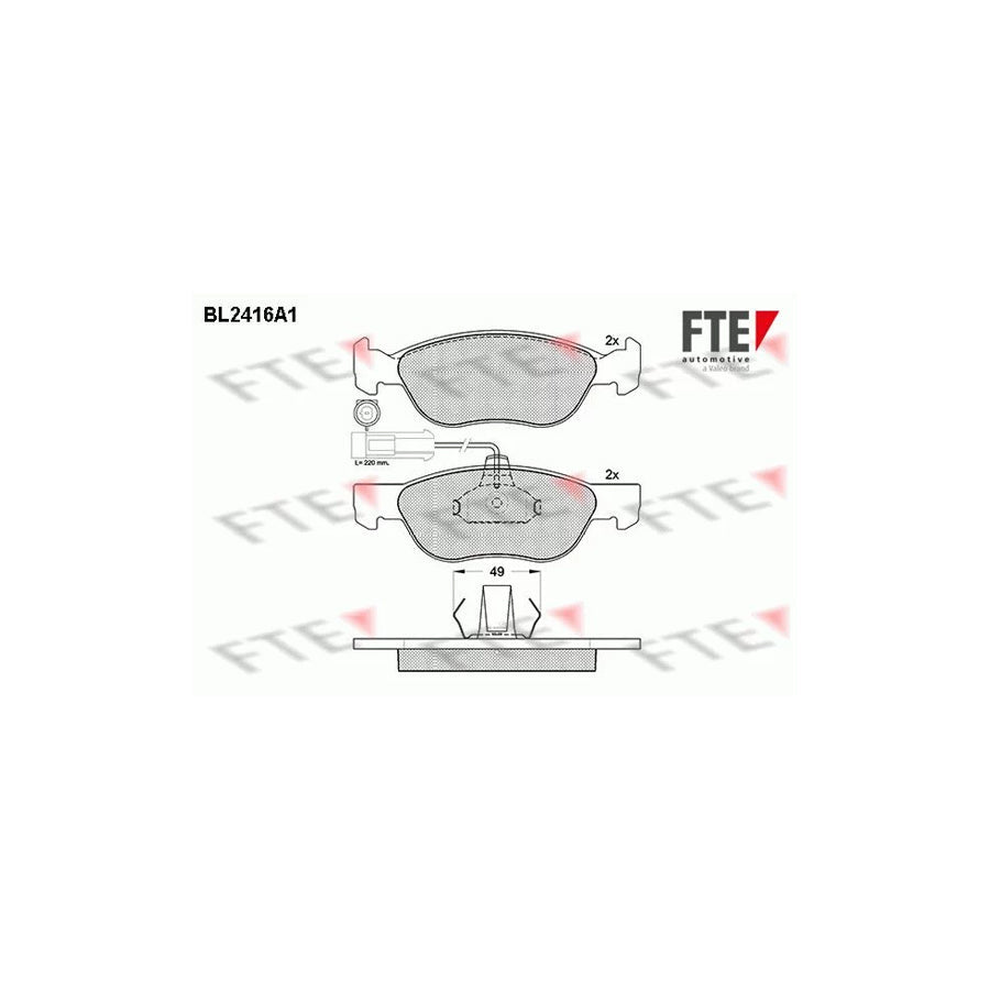 FTE Bl2416A1 Brake Pad Set