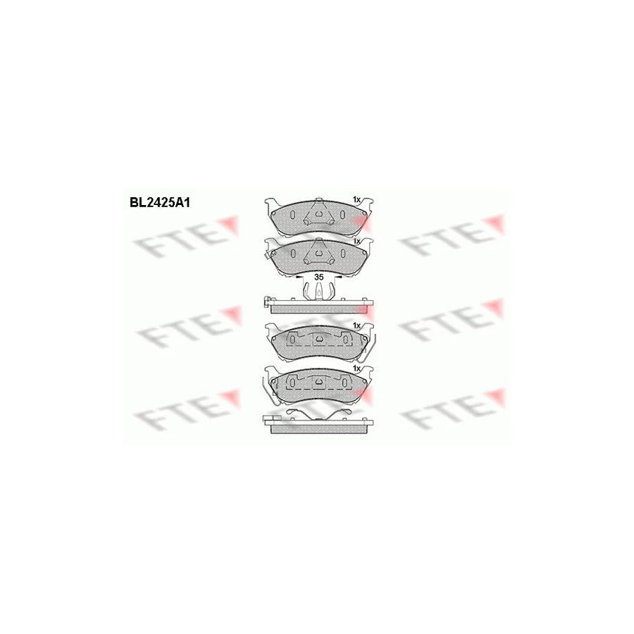 FTE Bl2425A1 Brake Pad Set Suitable for Mercedes-Benz ML-Class (W163)
