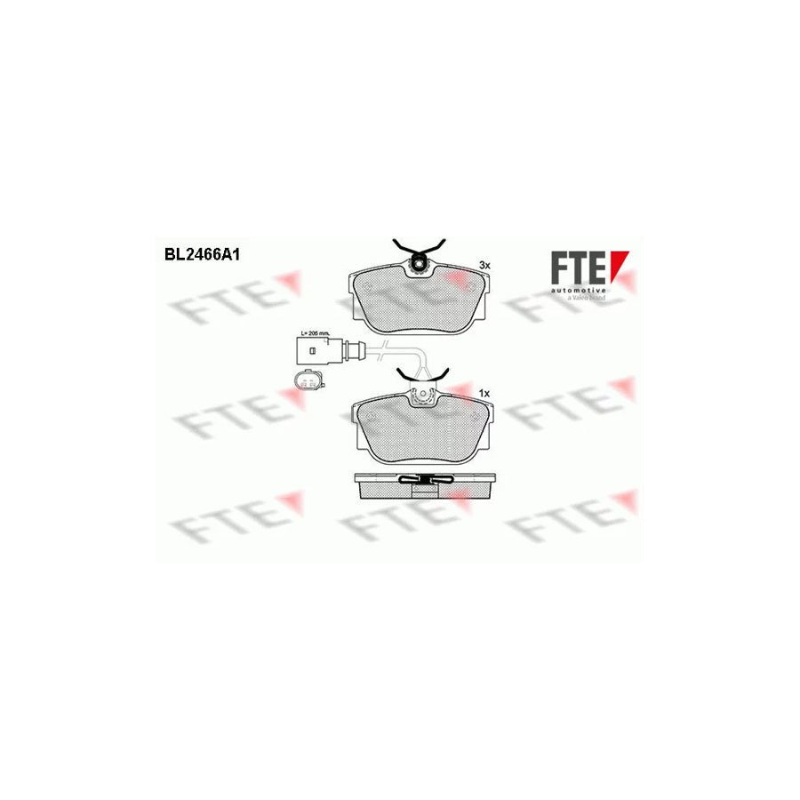 FTE Bl2466A1 Brake Pad Set for VW Transporter