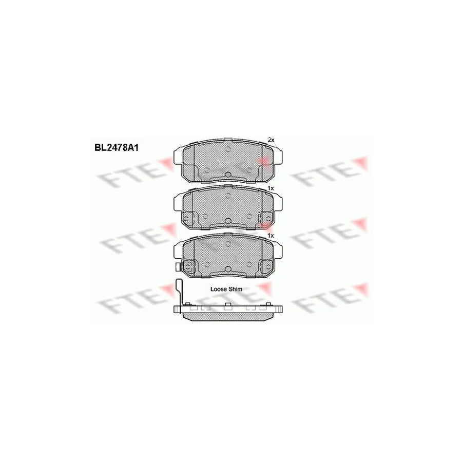 FTE Bl2478A1 Brake Pad Set