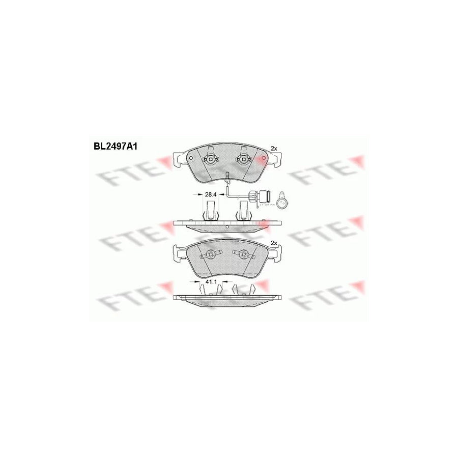 FTE Bl2497A1 Brake Pad Set for Audi A8 D2 (4D2, 4D8)