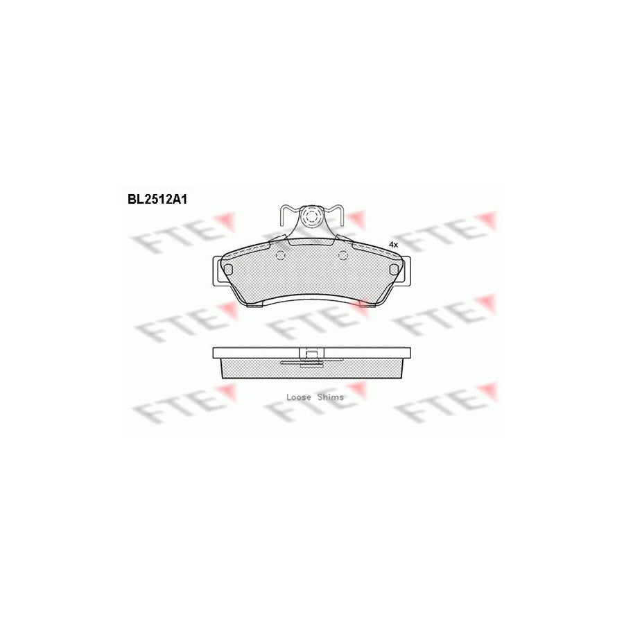 FTE Bl2512A1 Brake Pad Set for Vauxhall Monaro