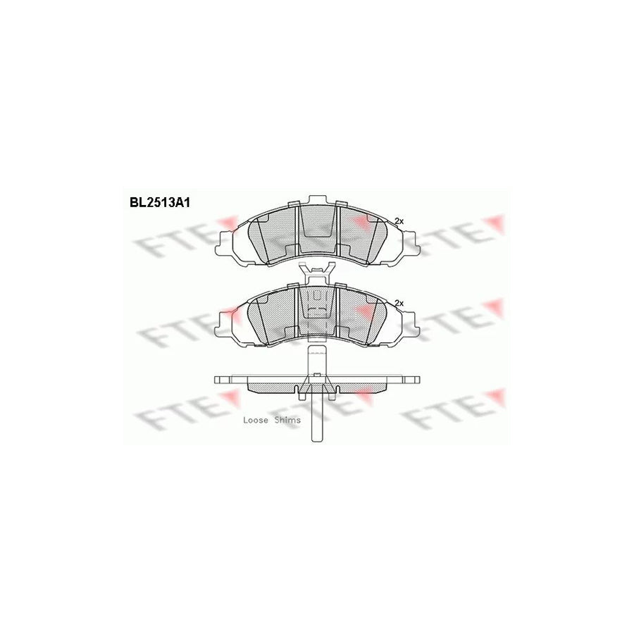 FTE Bl2513A1 Brake Pad Set for Vauxhall Monaro