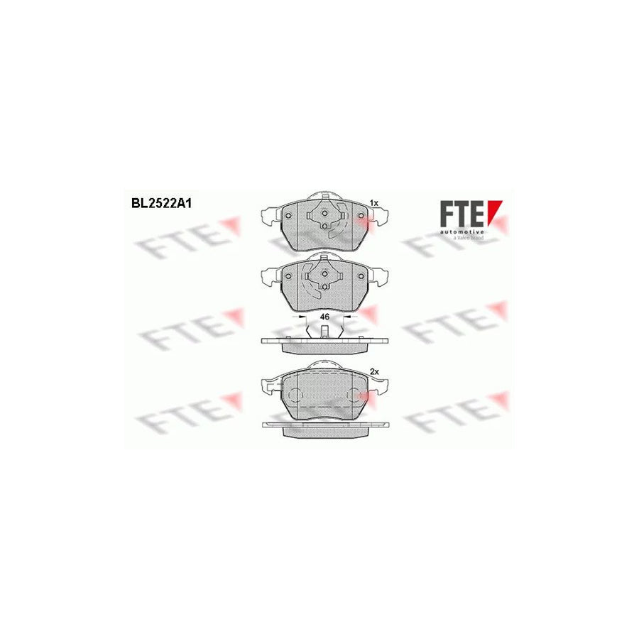 FTE Bl2522A1 Brake Pad Set for Saab 9-5