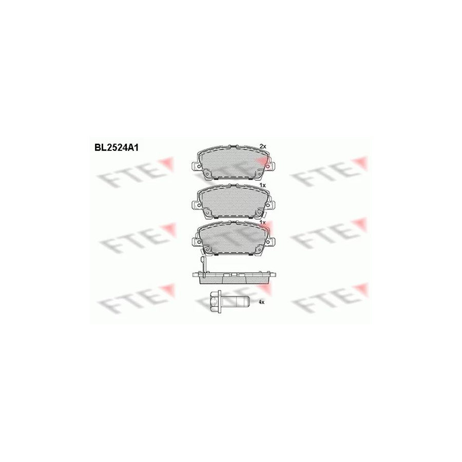 FTE Bl2524A1 Brake Pad Set for Honda CIVIC