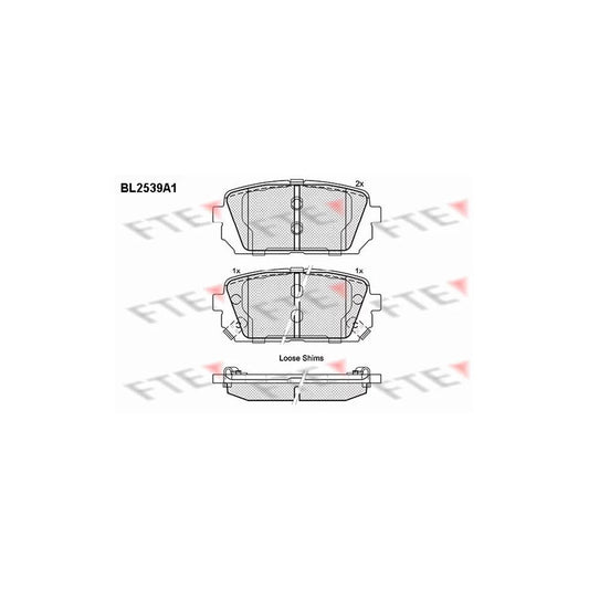 FTE Bl2539A1 Brake Pad Set for KIA Carens III (Un)