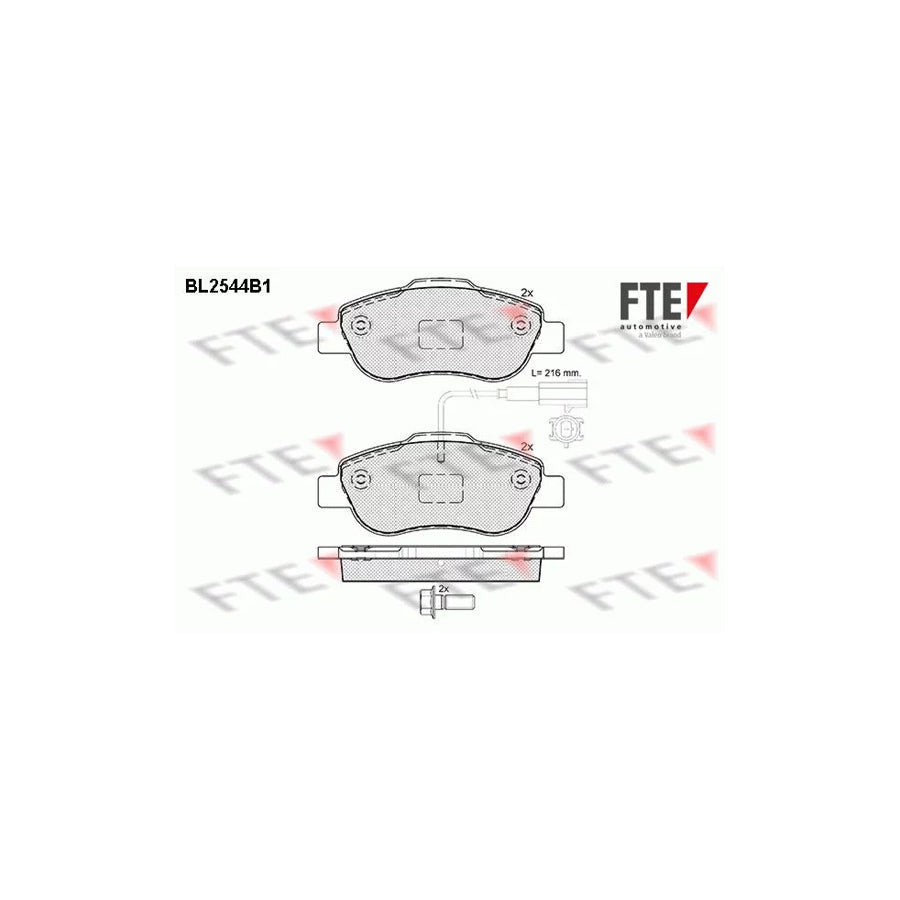 FTE Bl2544B1 Brake Pad Set for Ford Ka Hatchback (Ru8)