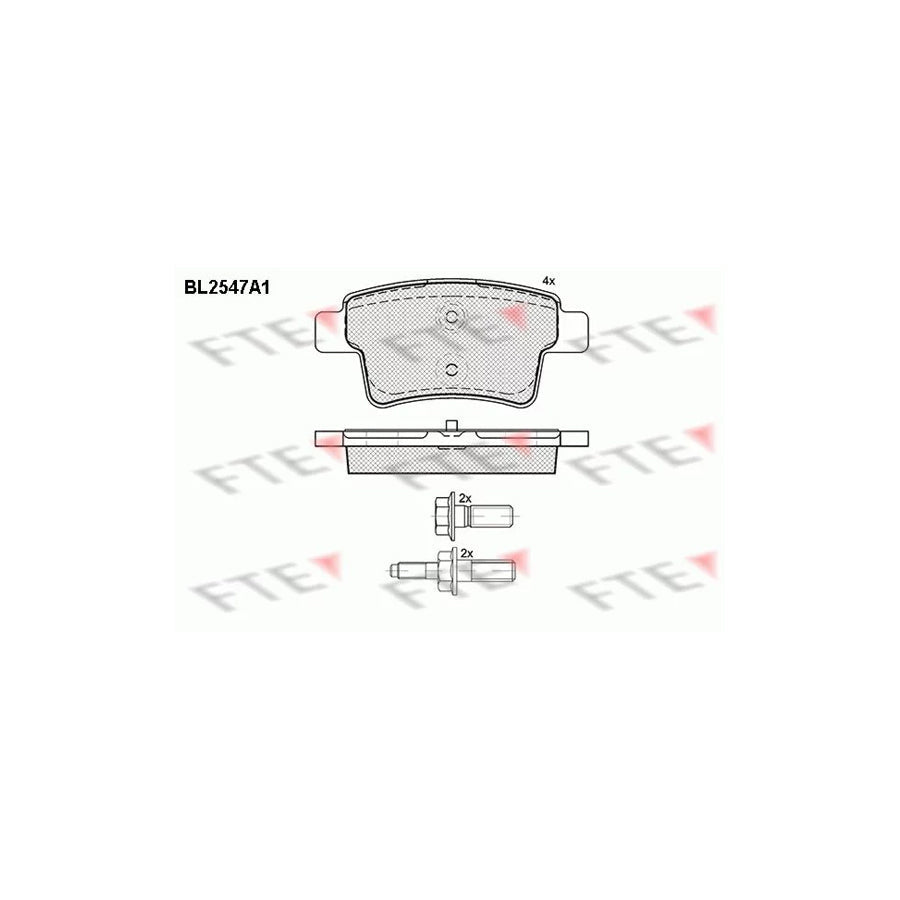 FTE Bl2547A1 Brake Pad Set for Citroã N C4