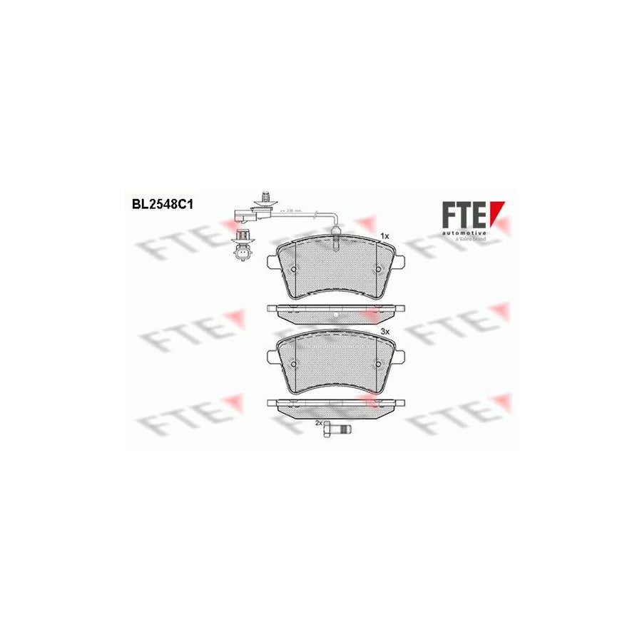 FTE Bl2548C1 Brake Pad Set for Renault Kangoo