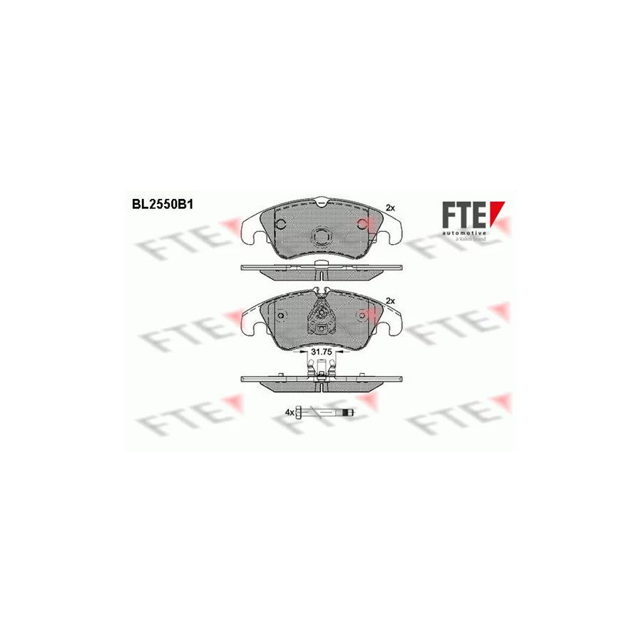 FTE Bl2550B1 Brake Pad Set for Ford Focus Mk2 Hatchback (Da_, Hcp, Dp)