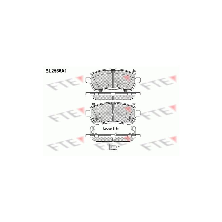 FTE Bl2566A1 Brake Pad Set