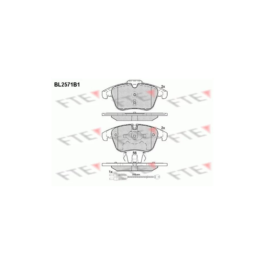 FTE Bl2571B1 Brake Pad Set