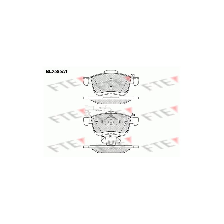 FTE Bl2585A1 Brake Pad Set