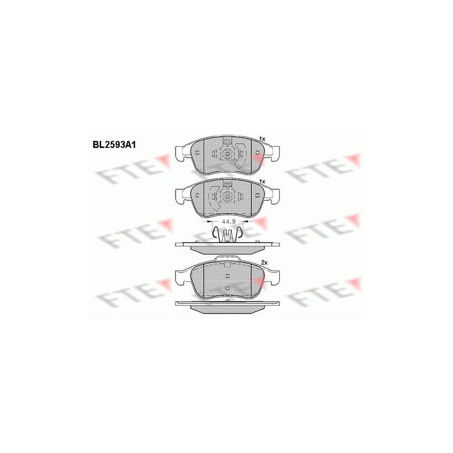 FTE Bl2593A1 Brake Pad Set