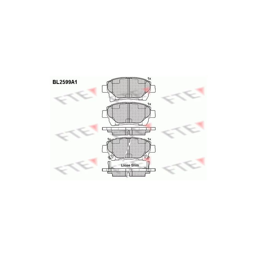 FTE Bl2599A1 Brake Pad Set
