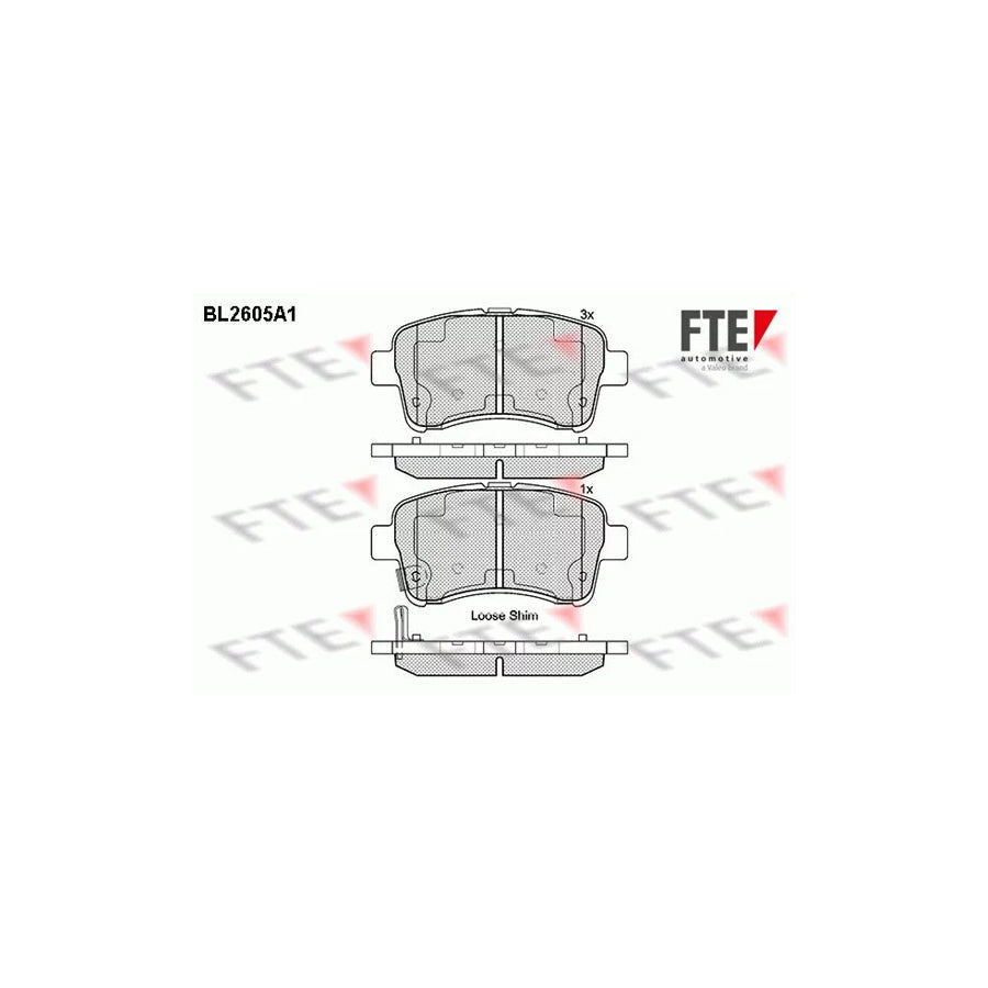 FTE Bl2605A1 Brake Pad Set for Suzuki Liana Saloon (Er, Rh)