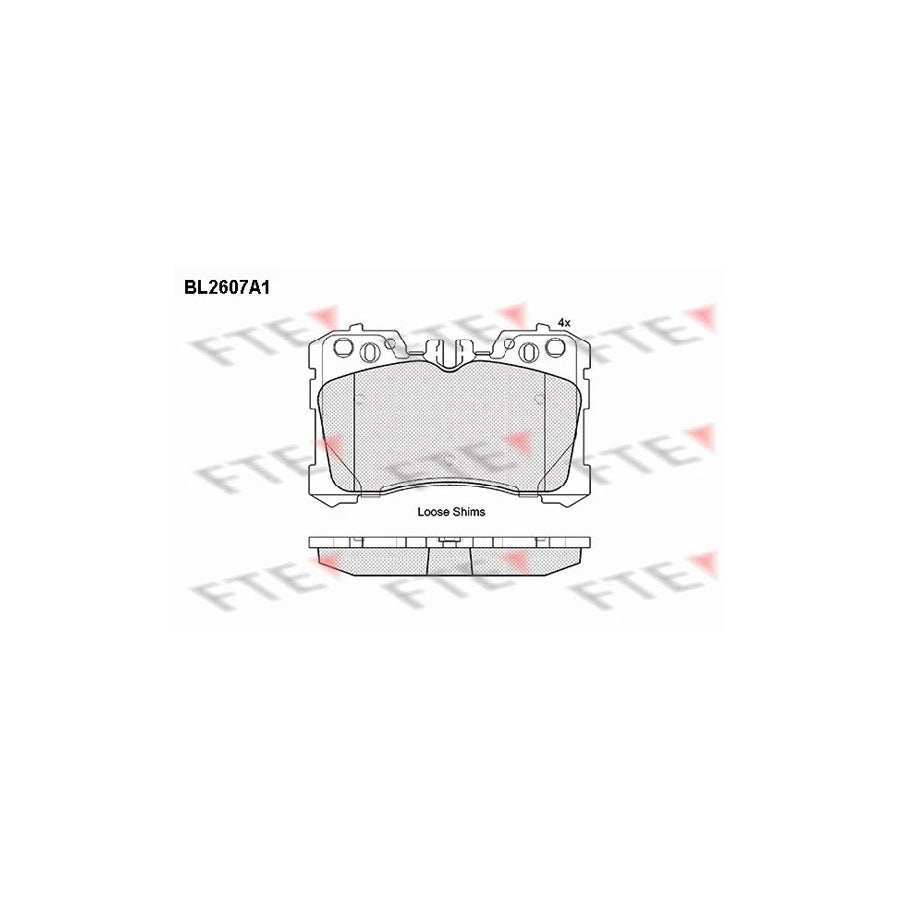 FTE Bl2607A1 Brake Pad Set for Lexus Ls IV (Xf40)
