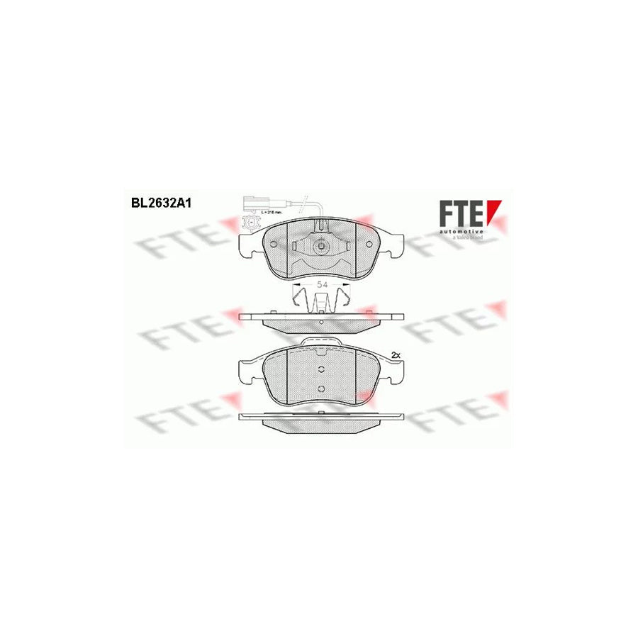 FTE Bl2632A1 Brake Pad Set for Alfa Romeo Giulietta Hatchback (940)