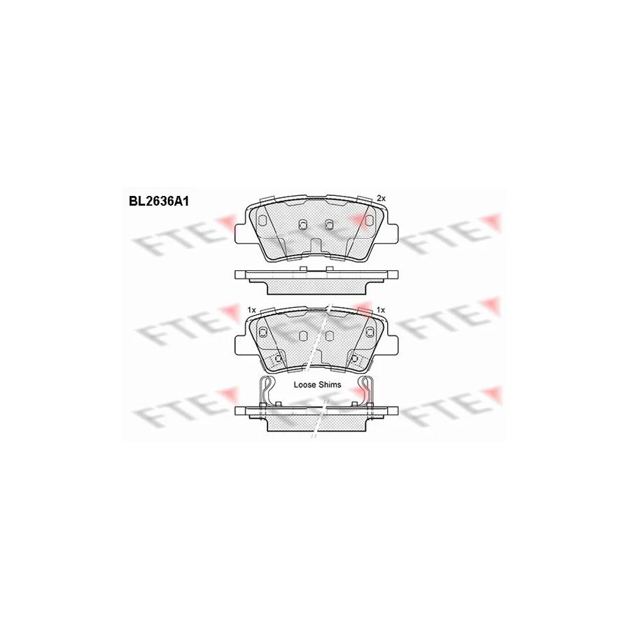 FTE Bl2636A1 Brake Pad Set