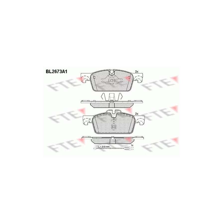 FTE Bl2673A1 Brake Pad Set for Peugeot 508