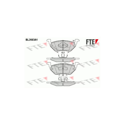 FTE Bl2683A1 Brake Pad Set