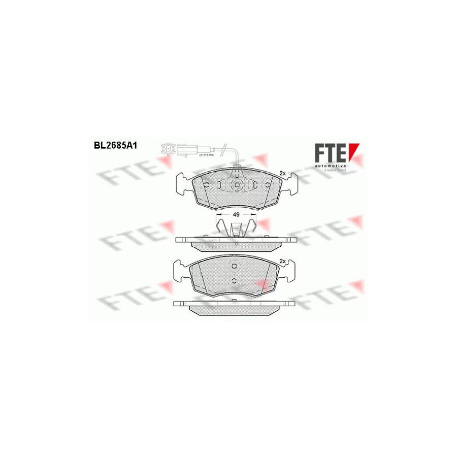 FTE Bl2685A1 Brake Pad Set
