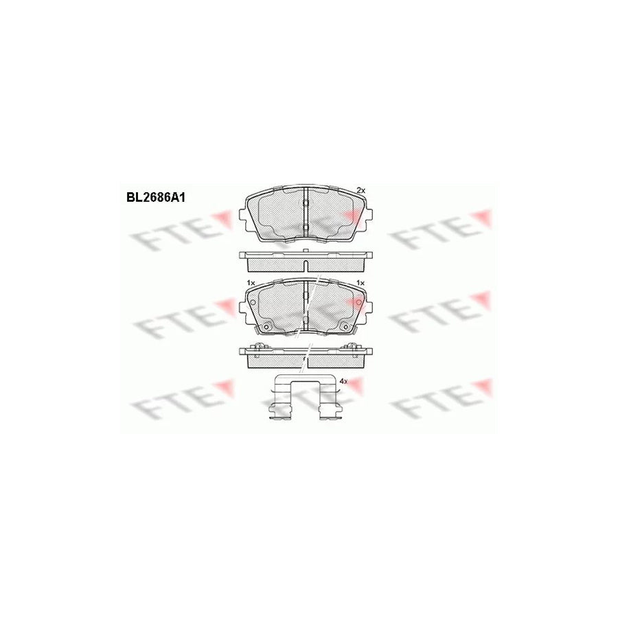 FTE Bl2686A1 Brake Pad Set for KIA Picanto II (Ta)