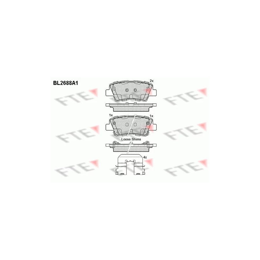 FTE Bl2688A1 Brake Pad Set