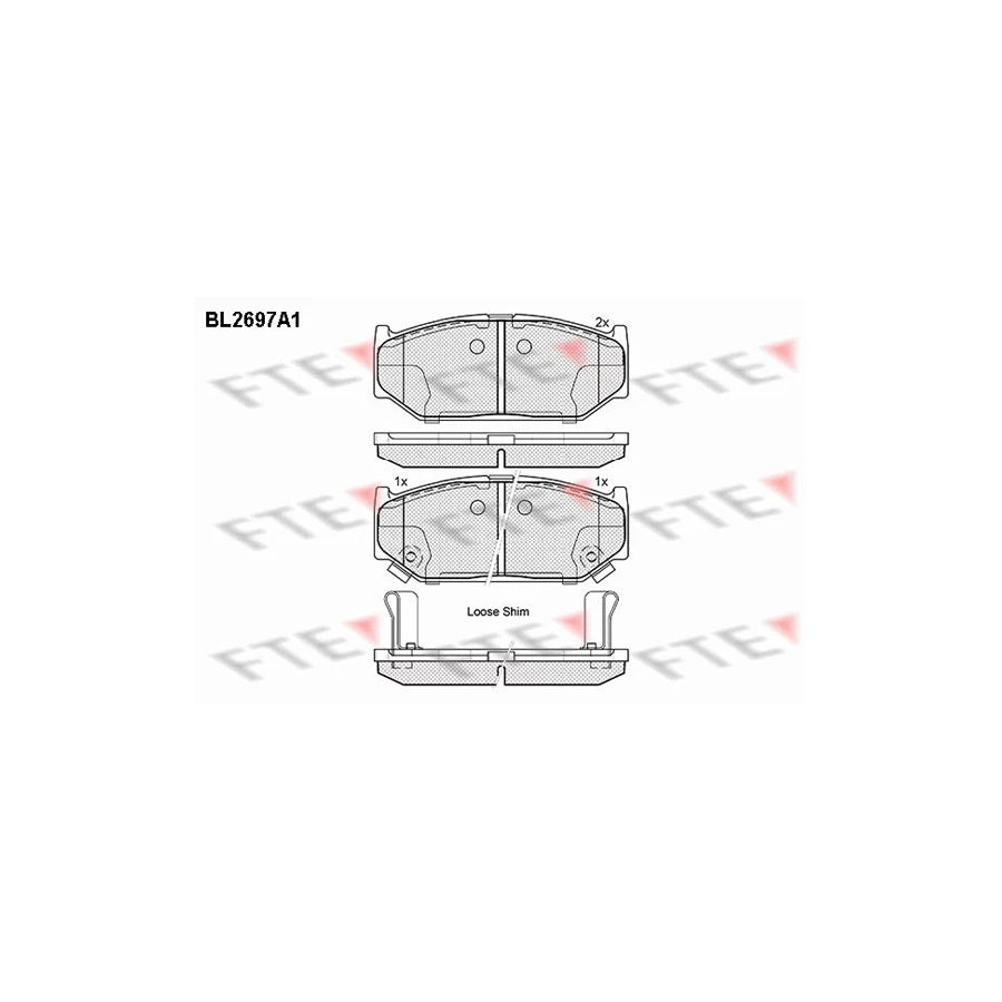 FTE Bl2697A1 Brake Pad Set for Suzuki Swift