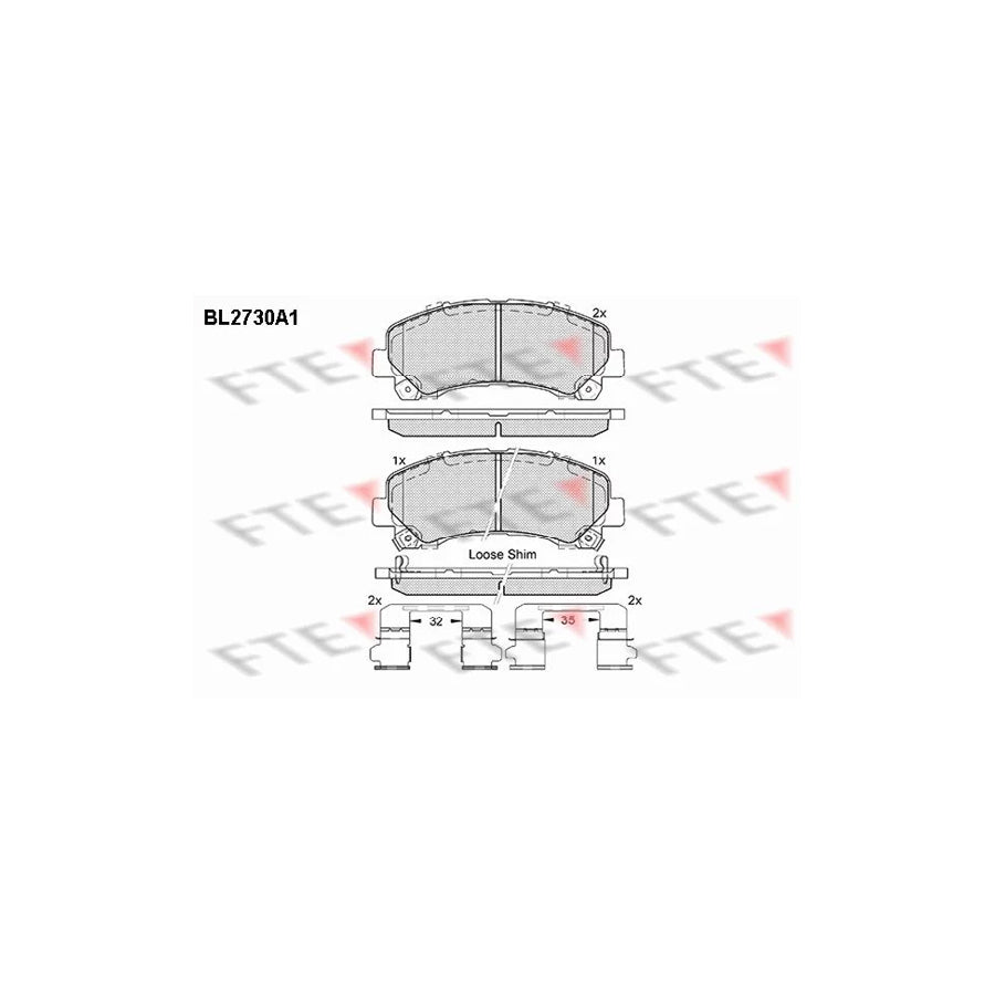 FTE Bl2730A1 Brake Pad Set for Isuzu D-Max