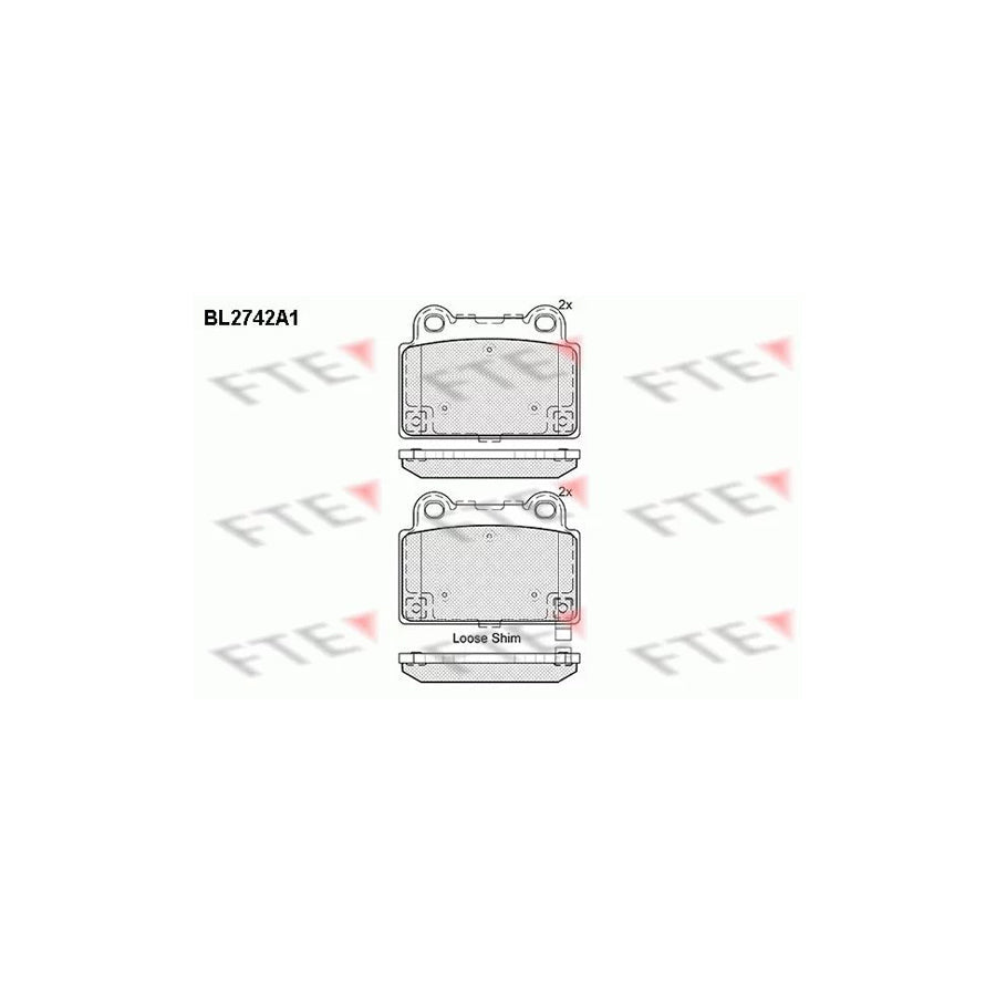 FTE Bl2742A1 Brake Pad Set for Mitsubishi Lancer VIII Saloon (Cy_A, Cz_A)