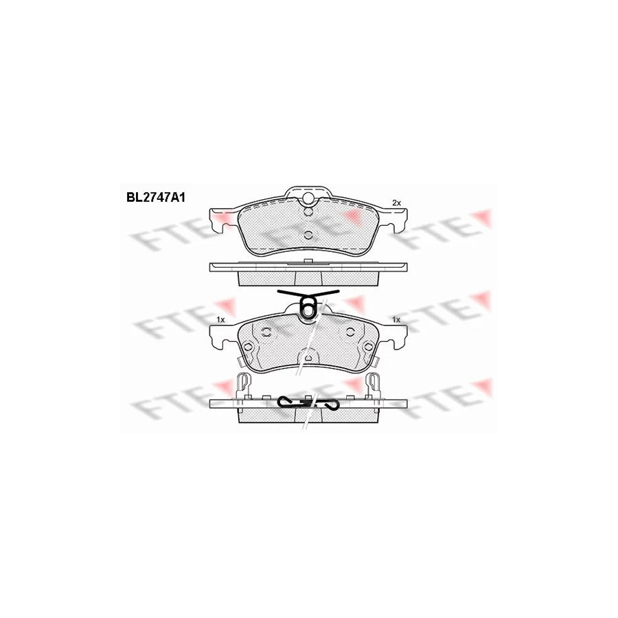 FTE Bl2747A1 Brake Pad Set for Honda CIVIC