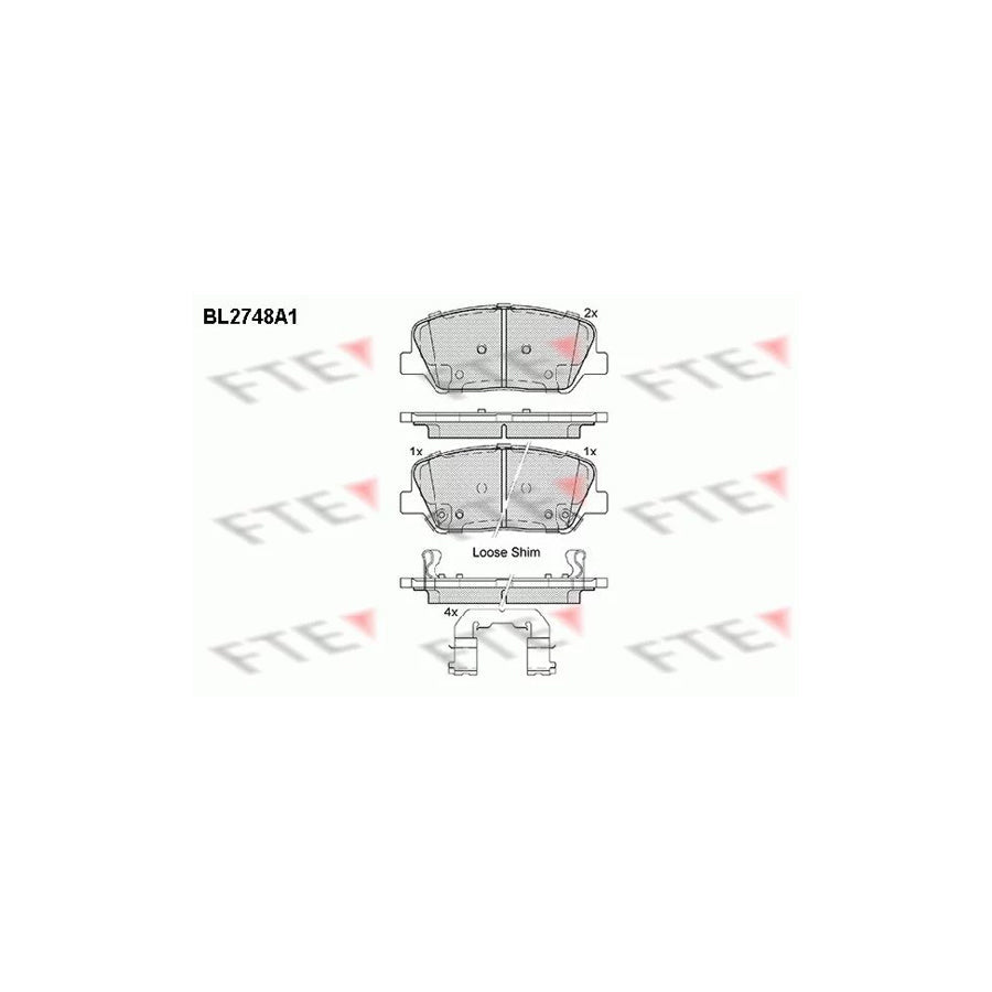 FTE Bl2748A1 Brake Pad Set