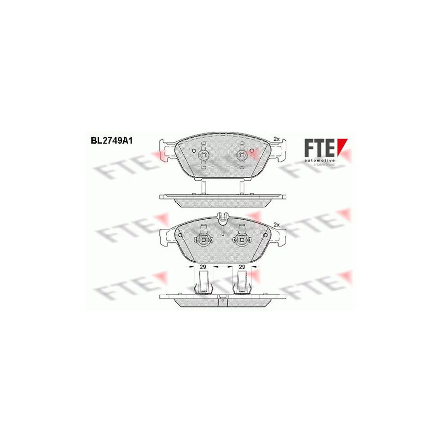 FTE Bl2749A1 Brake Pad Set Suitable for Mercedes-Benz E-Class